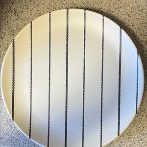 Hearth & Hand Striped Black and White Dinner Plates